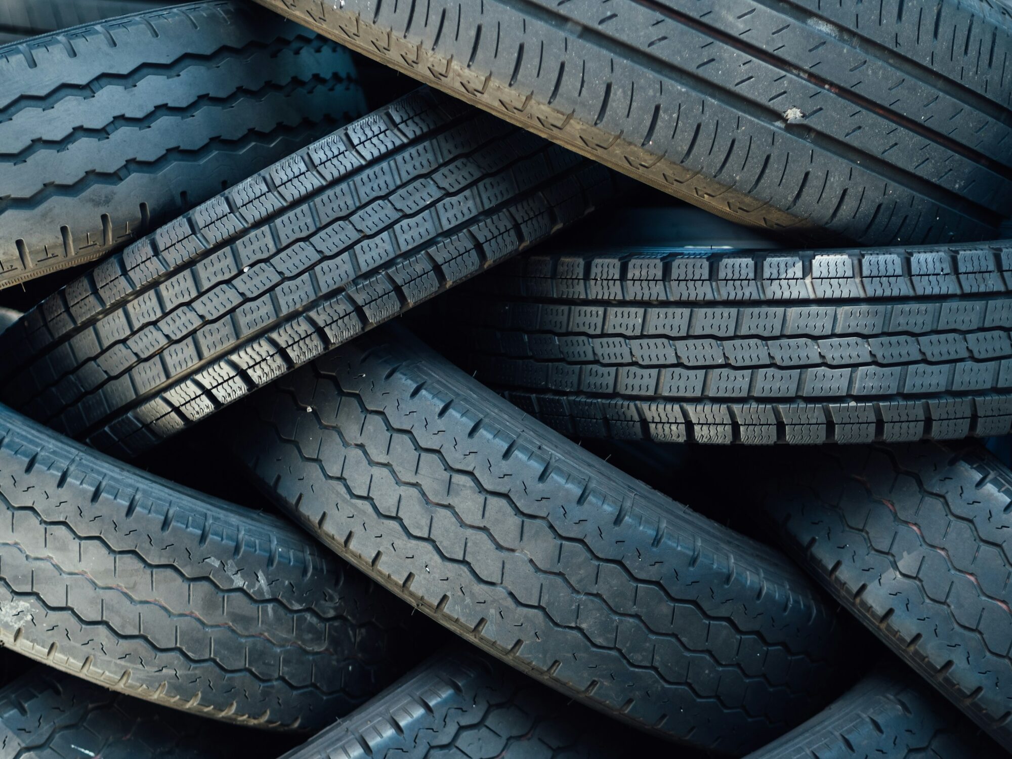 Tire pile close-up